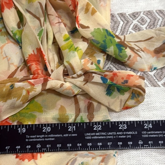 (R6) Ice Dress vintage 100% silk Floral Sleeveless, talla 20 - Picture 10 of 13